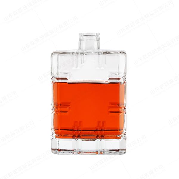 Clear 500ml 50cl Square Glass Gin Bottle Vodka Spirit Liquor Tequila Rum Whiskey with T Cork