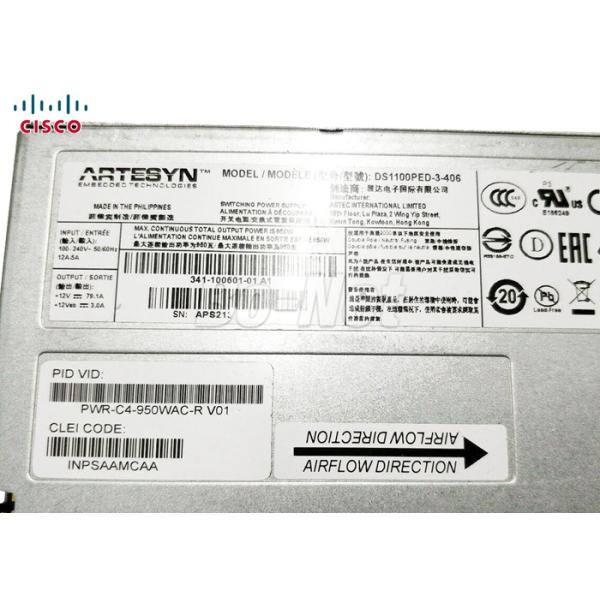 50-60 Hz Used Cisco Power Supply AC 15A 950W PWR-C4-950WAC-R For 9500 Switch