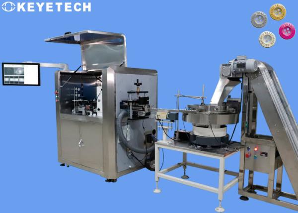 Quality Buttons Visual Inspection System With Machine Conveyor Device for sale