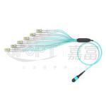 Not Flush Patch Cord MPO Breakout Cable with LC Connector 12 Fibers Single OM3