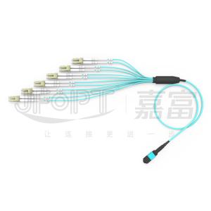 Wholesale Not Flush Patch Cord MPO Breakout Cable with LC Connector 12 Fibers Single OM3 OM4 MPO End LC Duplex End from china suppliers