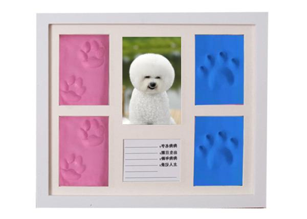Quality Wood Pet Keepsake Frame Picture Frame Clay Kit For Pet Paw Print Memory for sale