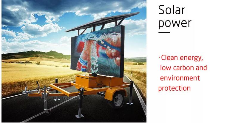 Trailer Mobile Led Advertising Display with 70° Viewing Angle and 60HZ/50HZ Power Input