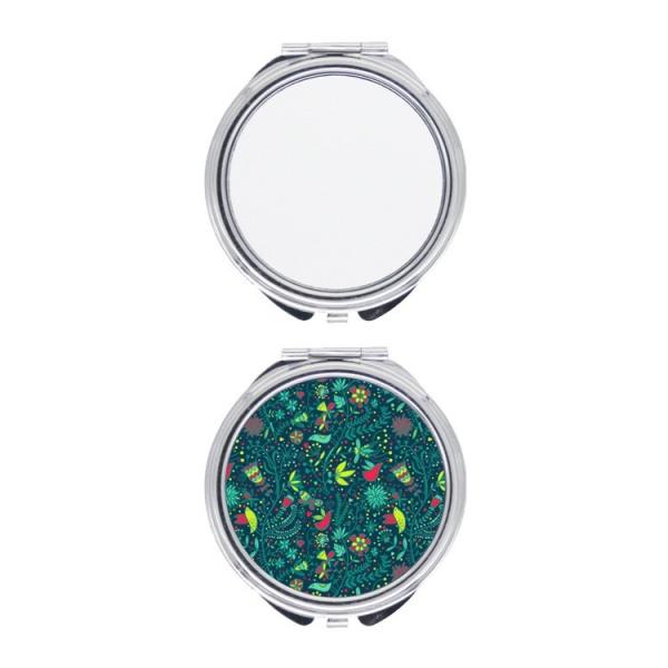 Custom Pocket Compact Makeup Sublimation Mirror Small Foldable Portable Double Sided Promotional Cosmetic Mirror