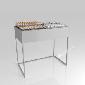 GDR07-XY04 Cosmetic Display Table with 3mm Transparent Acrylic Joint Box and Display Flexibility for Shopping Mall