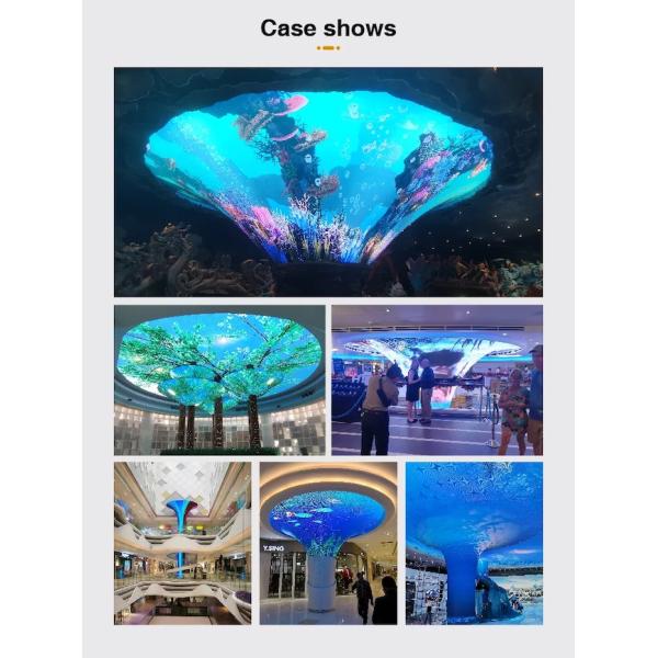 HD P2.5mm Flexible LED Display Screen Soft Cylinder Commercial Curved Cube