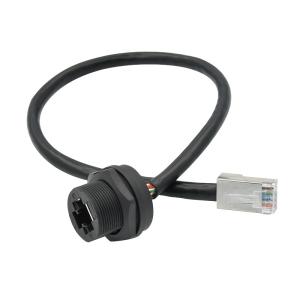 China Black 8P8C Waterproof IP67 Rj45 Ethernet Connector Waterproof Wire Connector on sale