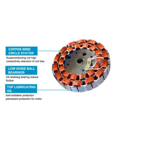 High Peak Rpm Solar DC Ceiling Fan , Solar Panel Ceiling Fan For Indoor