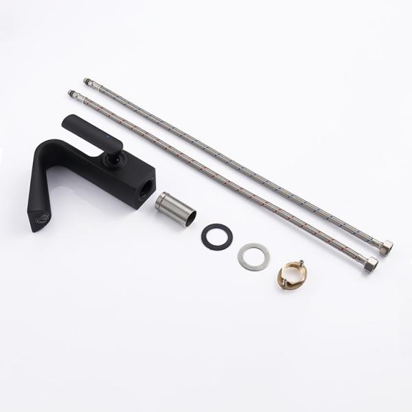 Gold Grey Waterfall Single Handle Basin Mixer Electroplated Finish