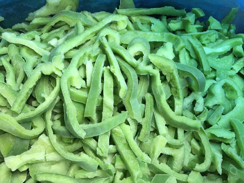 Fresh IQF Individually Quick Freezing Green Pepper Strips IQF Frozen Food For Catering
