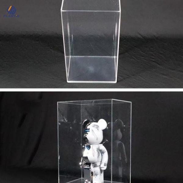 Custom Thickness Rectangular Acrylic Storage Box Clear Makeup Organizer