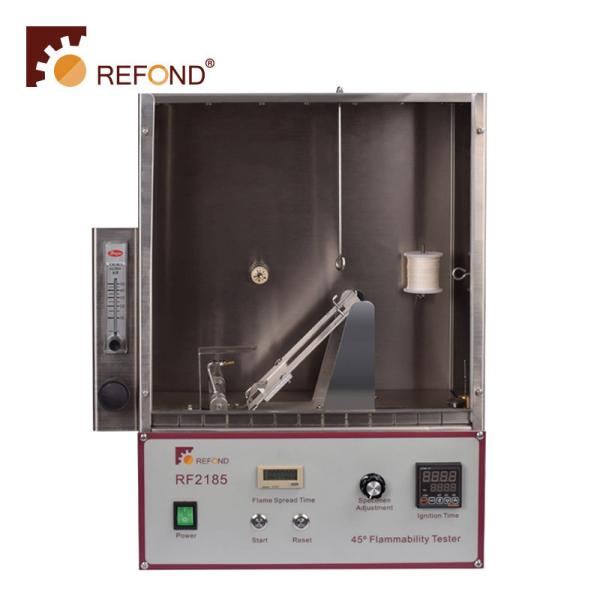 Quality Fire Resistance Flammability Testing Machine , Textiles 45 Degree Flammability Tester for sale