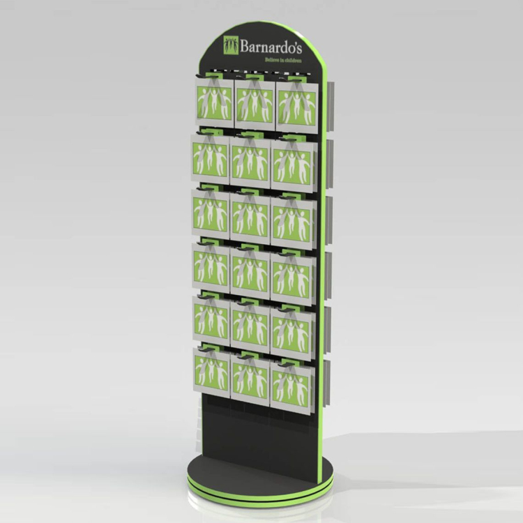 Homeware Point Of Purchase Pop Display Double Side Pegboard Rotating Display Stand