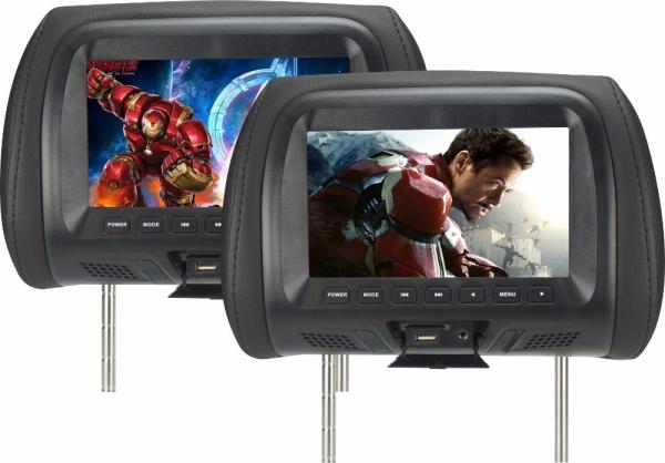 Quality TFT LED Screen Car Pillow Monitors Aspect Ratio 16 / 9 With USB MP5 FM Speaker for sale