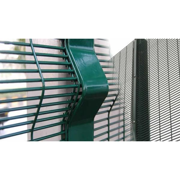 Green PVC Coated Steel 358 Mesh High Security Fence