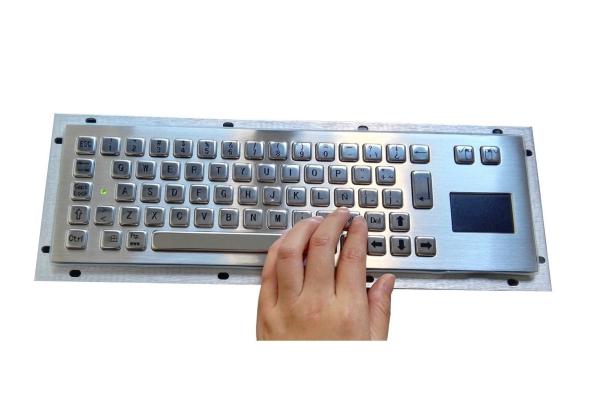 Quality IP65 Metallic Panel Mount Keyboard F1 - F12 / Touch Mouse Easy Operation for sale