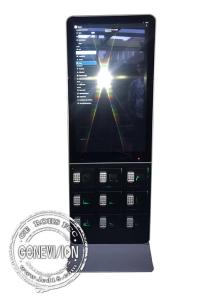 China Standing  LCD Touch Screen Kiosk 43 Inch With Mobile Phone Charging Station on sale