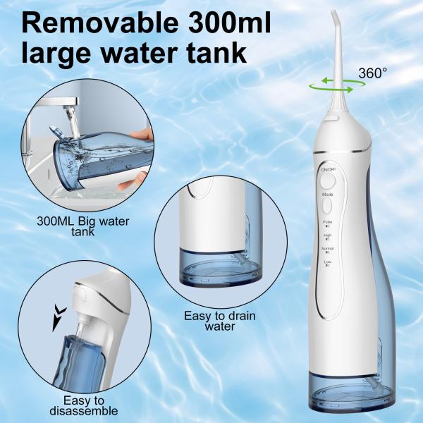 Electric Oral Irrigator with 5 nozzle For Cordless Water Dental Flosser Oral care Dental Kit