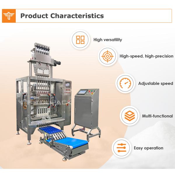 Stick Pack Multi Lane Packing Machine 2-16 Columns 55 BPM