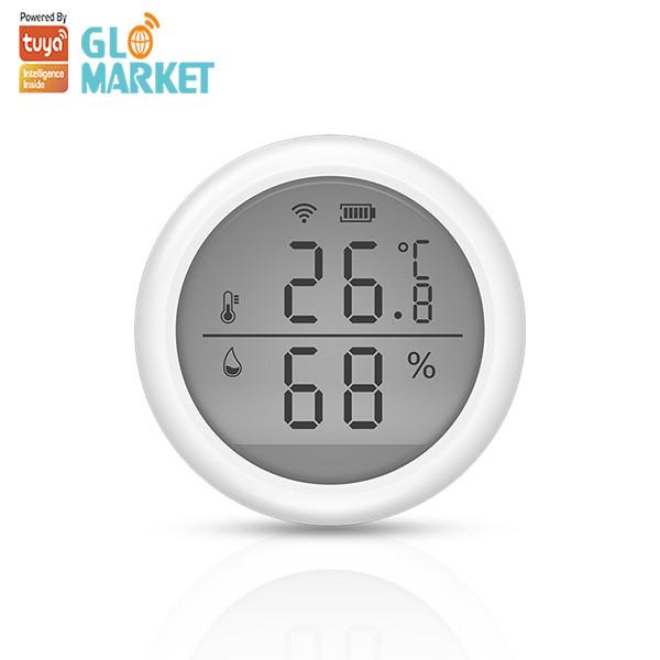 Tuya Smart Digital Wifi Temperature And Humidity Sensor LCD Screen With Alexa