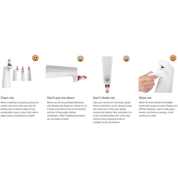 Christmas Decor Bottle Soap Dispenser Kids Bathroom Set 250ML