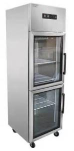 China Air Cooling Vertical Two Glass Doors Commercial Refrigerator on sale