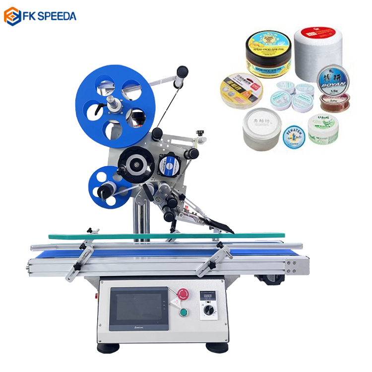 High Speed Double Side PLC Control Flat Square Bottle Table Top Labeling Machine for Card