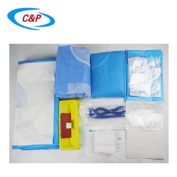 Nonwoven Surgical Caesarean Drape Pack Fabric Blue EN13795 Standard