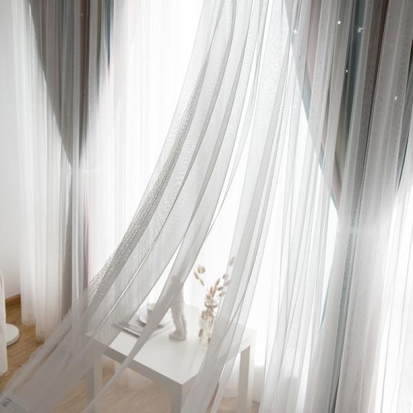 Lightweight Curtain Sheer Fabric Pinstripe Drapery Linen Flame Retardant