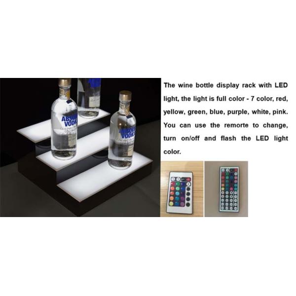 3 Tier Acrylic Display Rack For Champagne Beer Liquor Bottle Beverage Display