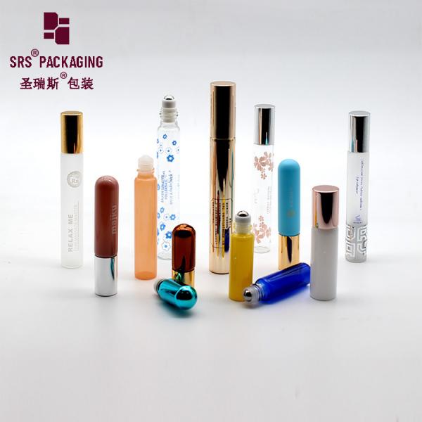 Free sample empty different color thin wall glass perfume roller ball bottle