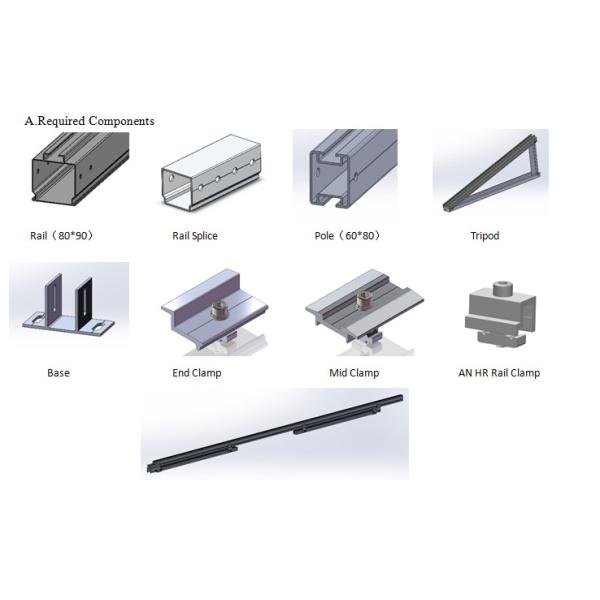 PV Energy Carport Solar Systems Silver Pre Assembled Agricultural Greenhouse Brackets