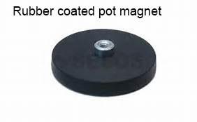 Quality rubber-coated magnets component of shelf display hook for sale