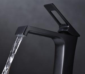 Wholesale bathroom Black Waterfall Mixer Taps Ceramic Valve Desk Mounted from china suppliers