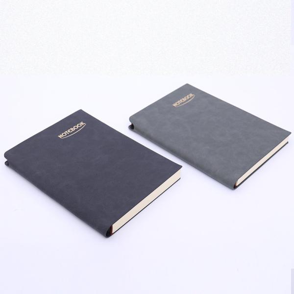 Customized A5 Wood-free Paper PU Resin Cover Leather Journal Notebook Set With Pen