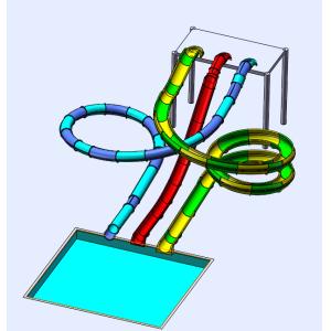 Wholesale All Ages Spiral Tube Water Slide Multiple Person Fiberglass from china suppliers