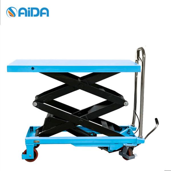 Aida Durable 800kg Double Scissor Lifting Platform Trolley for Smooth Lifting Operations