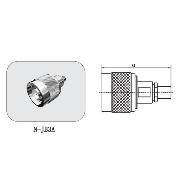 Top Grade RF Coaxial N Type Male .141 Cable Connectors For Digital Communication