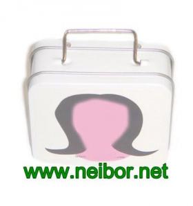 Wholesale mini size wedding favor suitcase tin box with hang tag and custom label from china suppliers