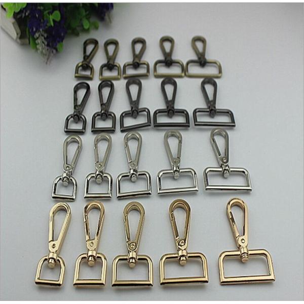 Personalized custom convenient 5 size gold metal handbag zinc alloy snap hook 32 mm & 38 mm