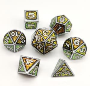 Wholesale Handmade RPG Dice Set Neat Sharp Edges​​ Gold Plated Surface from china suppliers