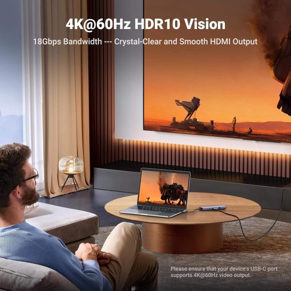 Revodok 9 in 1 USB C Hub Gigabit Ethernet Adapter 100W PD Charging,USB A&C Data Ports, SD/TF Card Reader