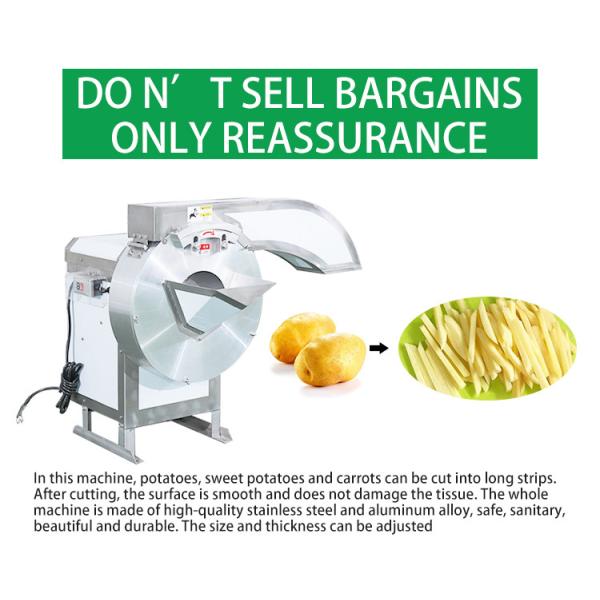 High Efficiency Automatic Vegetable Cutting Machine For Industrial Use Potato Chips Cutting Machine
