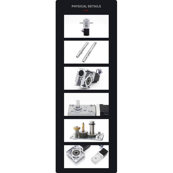 High Precision 1.2A Nema 17 Stepper Motor With 450mN.m Holding Torque and Worm Gearbox