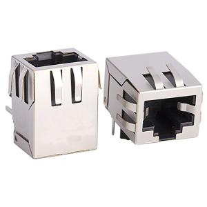 China 1X1 10 100Base-Tx RJ45 Single Port / RJ45 Ethernet Jack Without LEDS Tab Down on sale