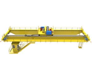 China 50 / 10T Span Double Hook Bridge Crane 18m QD Type Hanger on sale