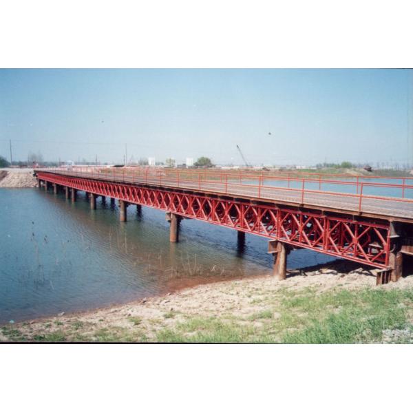 BS Material Q345b Temporary Bailey Bridge Corrugated Steel Decking