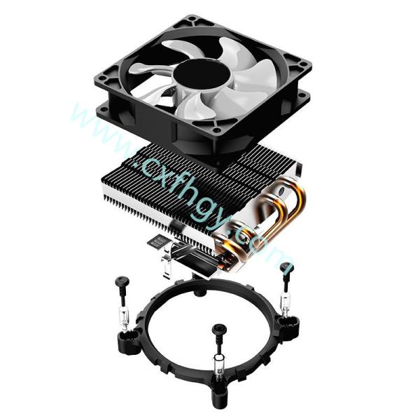 Cxfhgy PWM Silent CPU Cooler LGA/2011/115X/775/AMD 3Pin PC CPU Cooling Radiator 4 Copper Tubes Fans CPU Cooler LED CPU
