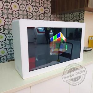 Capacitive Touch Wall Hanging 23.6 3D Transparent Monitor Lcd Display For Media
