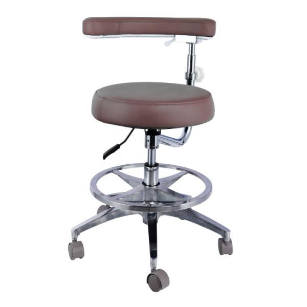 Height Adjustable Hospital Furniture Chair Micro Fiber Leather Round Shape